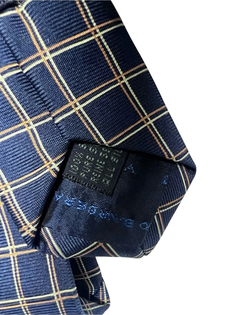 Luciano Barbera Blue & Navy Check Tie